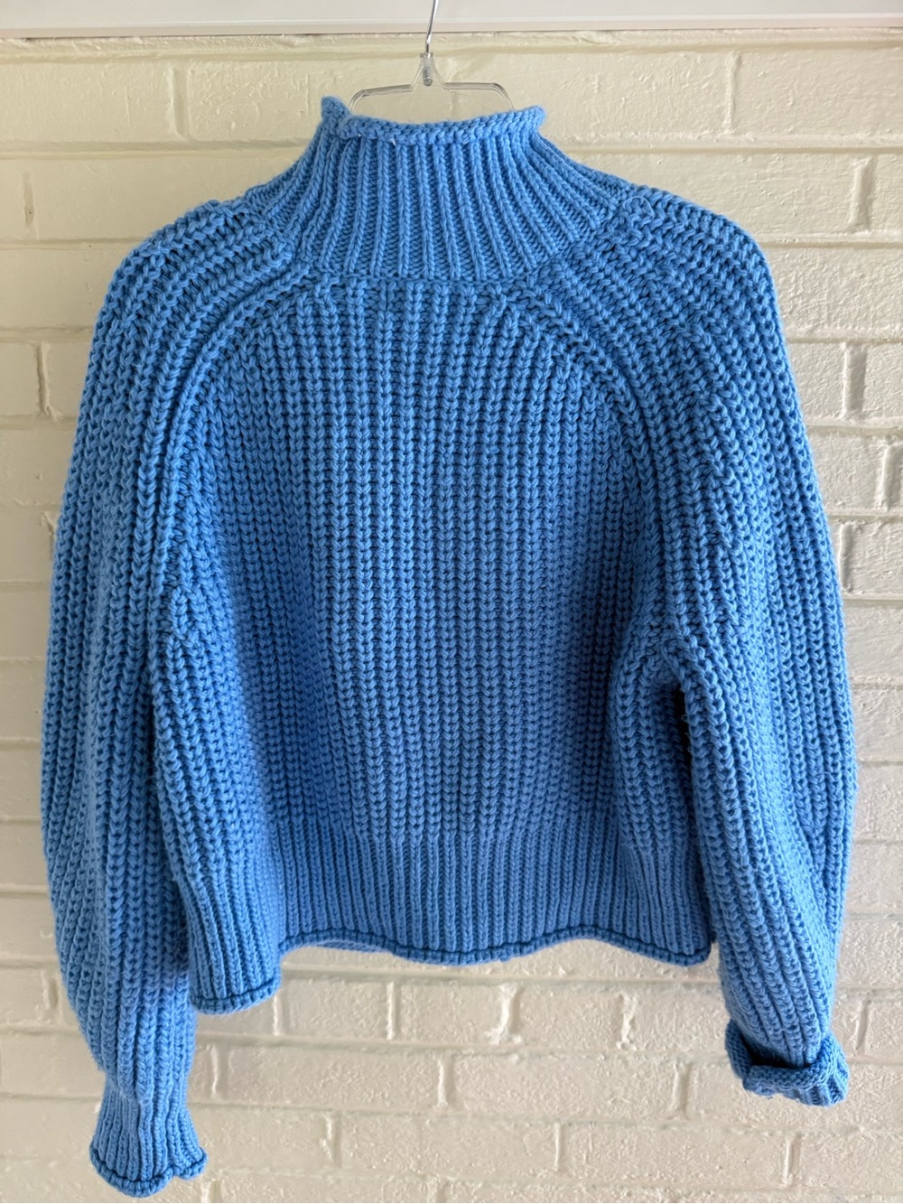 H&M Bright Blue Chunky Turtleneck Sweater